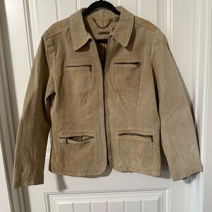 In Extenso beige 100% Suede Leather vintage